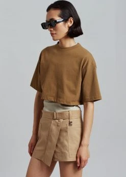Low Classic Pocket Mini Skirt - Beige CLOTHING