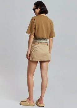 Low Classic Pocket Mini Skirt - Beige CLOTHING