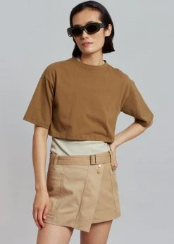Low Classic Pocket Mini Skirt - Beige CLOTHING