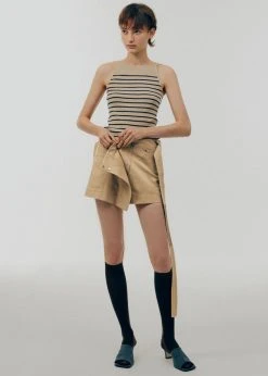 Low Classic Pocket Mini Skirt - Beige CLOTHING