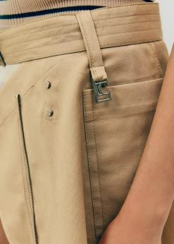 Low Classic Pocket Mini Skirt - Beige CLOTHING