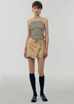 Low Classic Pocket Mini Skirt - Beige CLOTHING