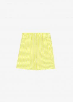 The Frankie Shop Lui Cotton Boxer Short - Citrus Stripe