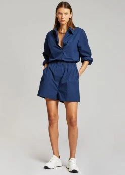 The Frankie Shop CLOTHING Lui Cotton Boxer Short - Navy 8 The Frankie Shop CLOTHING Lui Cotton Boxer Short - Navy