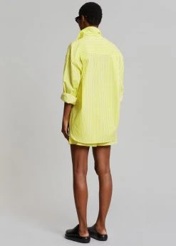 The Frankie Shop Lui Cotton Shirt - Citrus Stripe CLOTHING