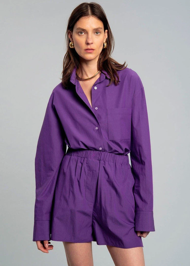 The Frankie Shop Lui Organic Cotton Boxer Short - Berry 2 The Frankie Shop Lui Organic Cotton Boxer Short - Berry