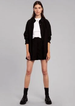 The Frankie Shop CLOTHING Lui Organic Cotton Boxer Short - Black