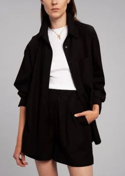 The Frankie Shop CLOTHING Lui Organic Cotton Boxer Short - Black