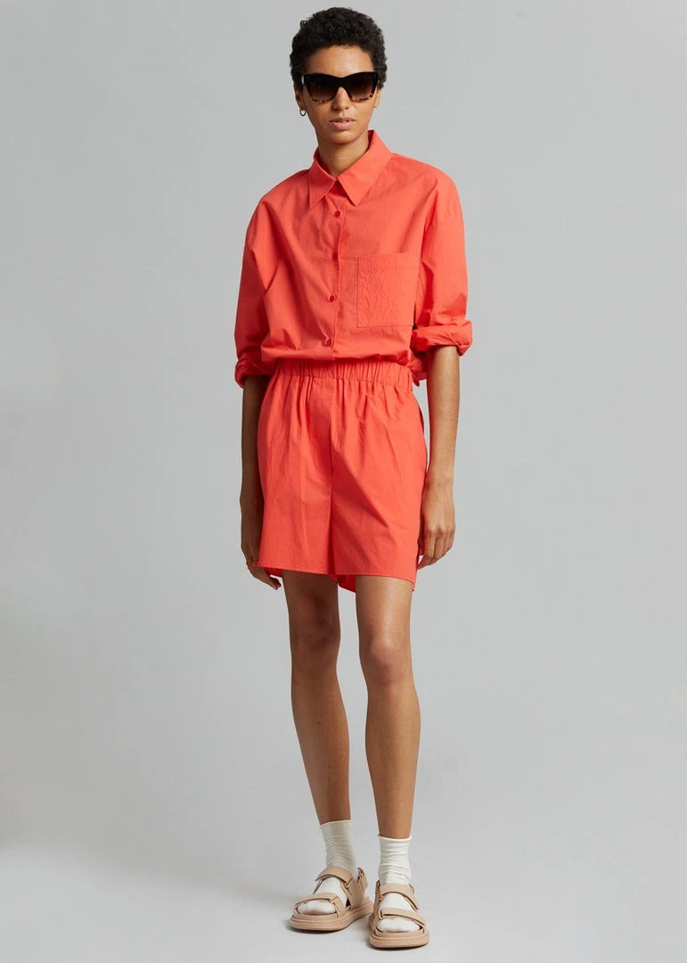 The Frankie Shop CLOTHING Lui Organic Cotton Boxer Short - Chili 7 The Frankie Shop CLOTHING Lui Organic Cotton Boxer Short - Chili