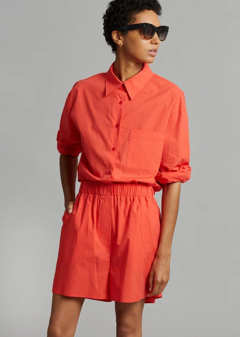 The Frankie Shop CLOTHING Lui Organic Cotton Boxer Short - Chili 1 The Frankie Shop CLOTHING Lui Organic Cotton Boxer Short - Chili