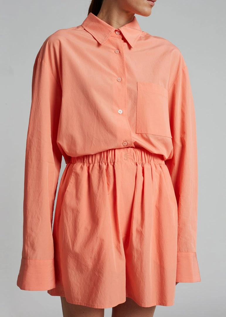 The Frankie Shop CLOTHING Lui Organic Cotton Boxer Short - Coral 4 The Frankie Shop CLOTHING Lui Organic Cotton Boxer Short - Coral