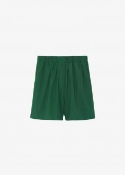 The Frankie Shop Lui Organic Cotton Boxer Short - Hunter Green