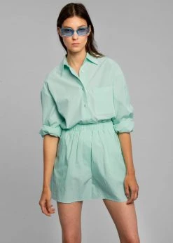 The Frankie Shop CLOTHING Lui Organic Cotton Boxer Short - Menthe