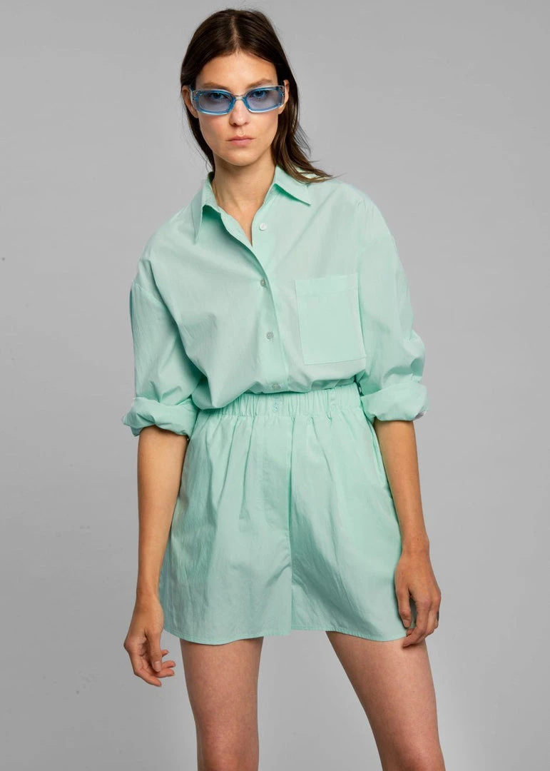 The Frankie Shop CLOTHING Lui Organic Cotton Boxer Short - Menthe 1 The Frankie Shop CLOTHING Lui Organic Cotton Boxer Short - Menthe