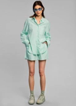 The Frankie Shop CLOTHING Lui Organic Cotton Boxer Short - Menthe 12 The Frankie Shop CLOTHING Lui Organic Cotton Boxer Short - Menthe