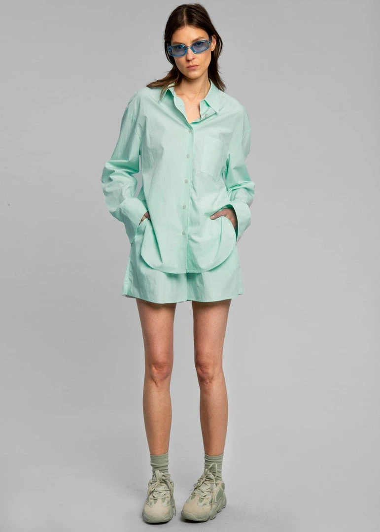 The Frankie Shop CLOTHING Lui Organic Cotton Boxer Short - Menthe 4 The Frankie Shop CLOTHING Lui Organic Cotton Boxer Short - Menthe