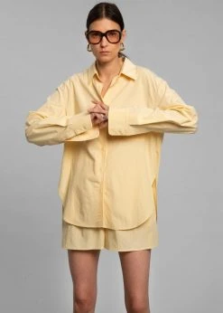 The Frankie Shop Lui Organic Cotton Boxer Short - Pale Yellow CLOTHING 19 The Frankie Shop Lui Organic Cotton Boxer Short - Pale Yellow CLOTHING