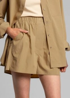 The Frankie Shop Lui Organic Cotton Boxer Short - Sahara CLOTHING