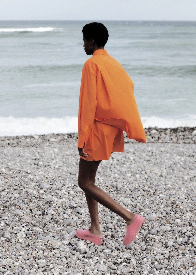 The Frankie Shop CLOTHING Lui Organic Cotton Boxer Short - Tangerine 1 The Frankie Shop CLOTHING Lui Organic Cotton Boxer Short - Tangerine