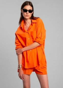 The Frankie Shop CLOTHING Lui Organic Cotton Boxer Short - Tangerine 12 The Frankie Shop CLOTHING Lui Organic Cotton Boxer Short - Tangerine