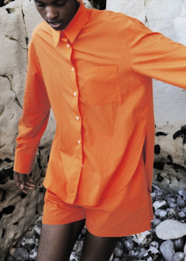 The Frankie Shop CLOTHING Lui Organic Cotton Boxer Short - Tangerine 8 The Frankie Shop CLOTHING Lui Organic Cotton Boxer Short - Tangerine