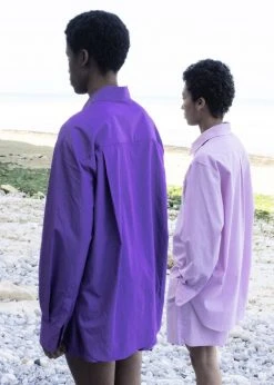 The Frankie Shop Lui Organic Cotton Shirt - Berry CLOTHING 15 The Frankie Shop Lui Organic Cotton Shirt - Berry CLOTHING