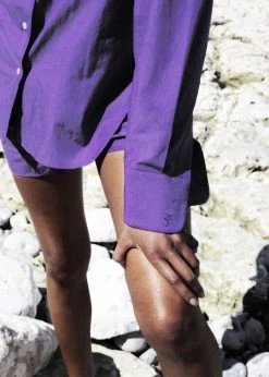 The Frankie Shop Lui Organic Cotton Shirt - Berry CLOTHING 22 The Frankie Shop Lui Organic Cotton Shirt - Berry CLOTHING