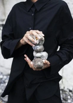 The Frankie Shop CLOTHING Lui Organic Cotton Shirt - Black