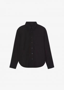 The Frankie Shop CLOTHING Lui Organic Cotton Shirt - Black 15 The Frankie Shop CLOTHING Lui Organic Cotton Shirt - Black