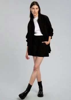 The Frankie Shop CLOTHING Lui Organic Cotton Shirt - Black 12 The Frankie Shop CLOTHING Lui Organic Cotton Shirt - Black