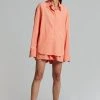 The Frankie Shop Lui Organic Cotton Shirt - Coral