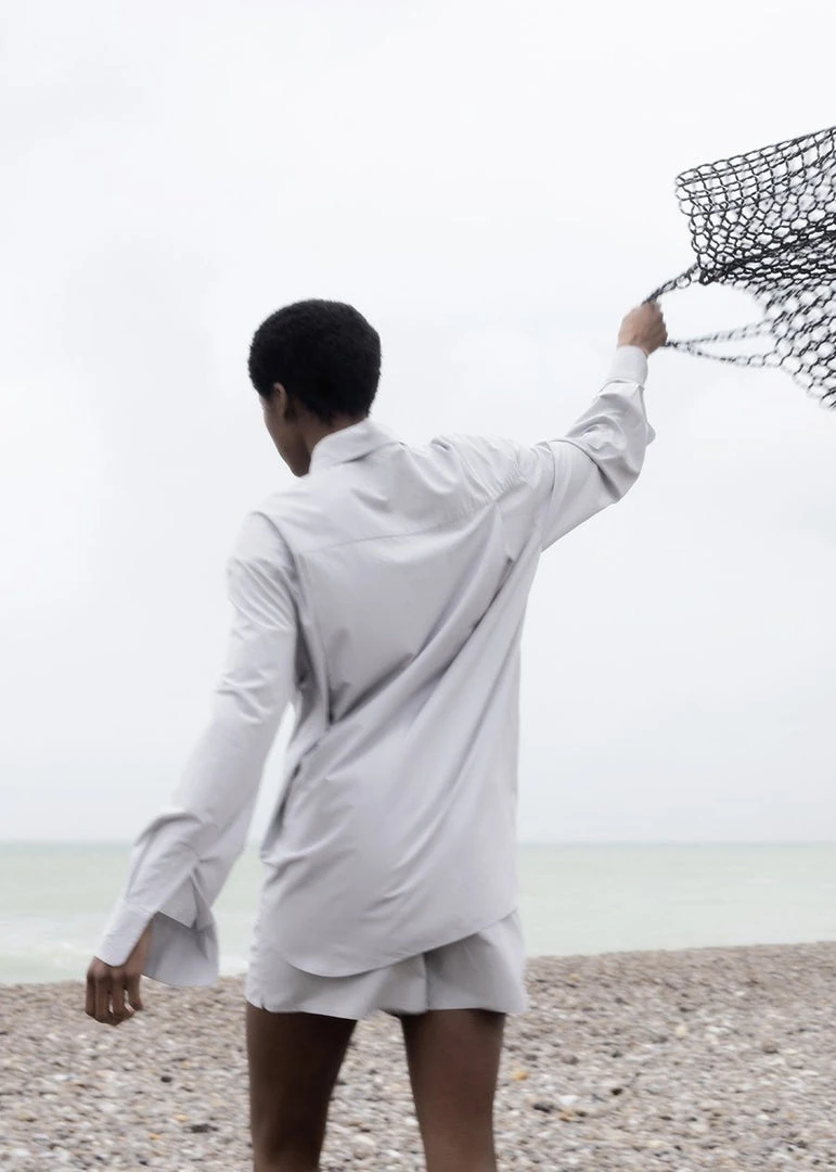 The Frankie Shop CLOTHING Lui Organic Cotton Shirt - Ice 8 The Frankie Shop CLOTHING Lui Organic Cotton Shirt - Ice