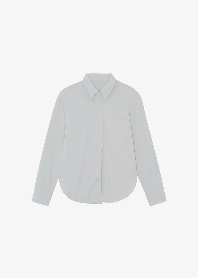 The Frankie Shop CLOTHING Lui Organic Cotton Shirt - Ice 9 The Frankie Shop CLOTHING Lui Organic Cotton Shirt - Ice
