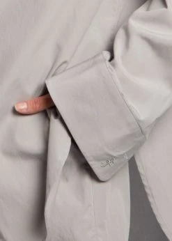 The Frankie Shop CLOTHING Lui Organic Cotton Shirt - Ice 12 The Frankie Shop CLOTHING Lui Organic Cotton Shirt - Ice