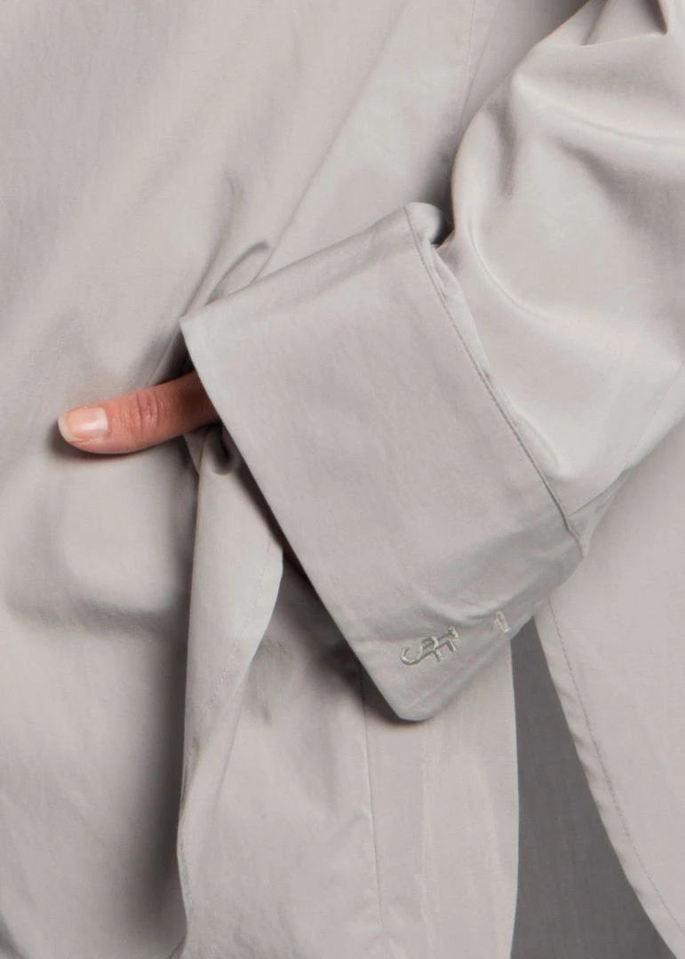 The Frankie Shop CLOTHING Lui Organic Cotton Shirt - Ice 4 The Frankie Shop CLOTHING Lui Organic Cotton Shirt - Ice