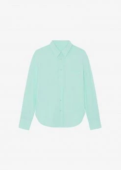 The Frankie Shop CLOTHING Lui Organic Cotton Shirt - Menthe