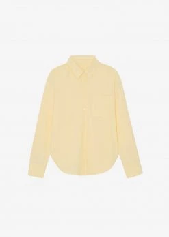 The Frankie Shop Lui Organic Cotton Shirt - Pale Yellow