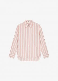 The Frankie Shop Lui Wide Stripes Shirt - Pink CLOTHING