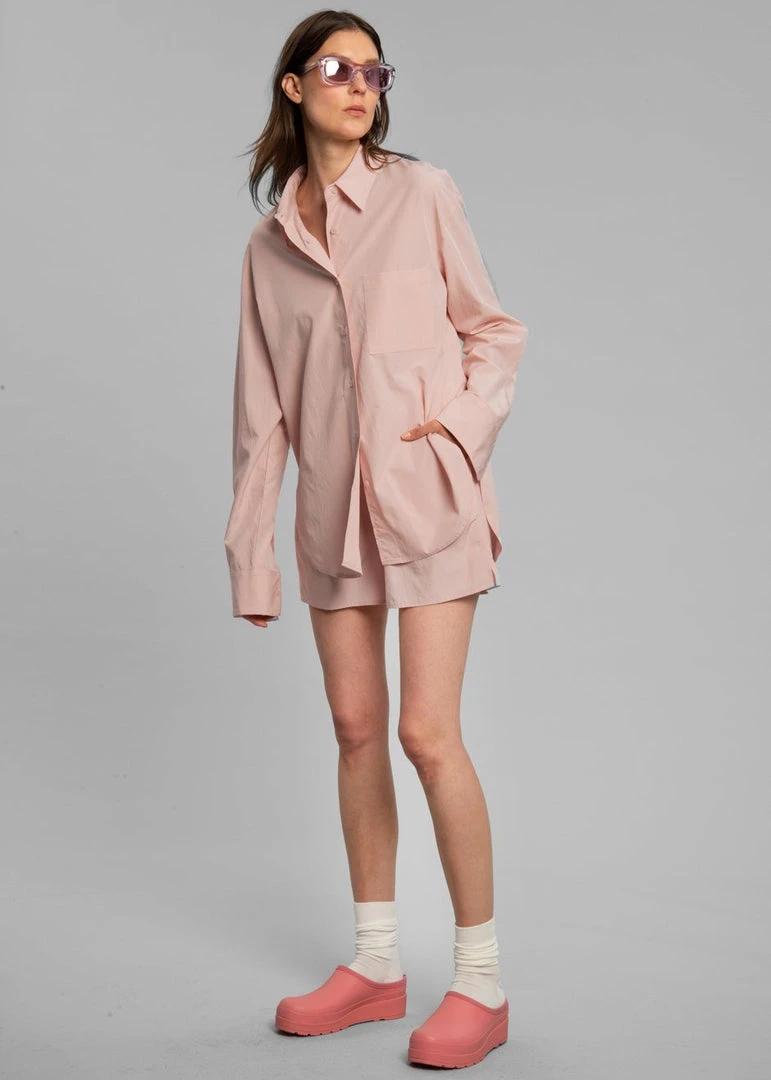 The Frankie Shop CLOTHING Lui Organic Cotton Shirt - Rose Water 1 The Frankie Shop CLOTHING Lui Organic Cotton Shirt - Rose Water