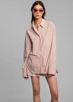 The Frankie Shop CLOTHING Lui Organic Cotton Shirt - Rose Water