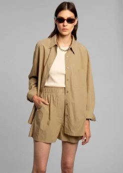 The Frankie Shop Lui Organic Cotton Shirt - Sahara