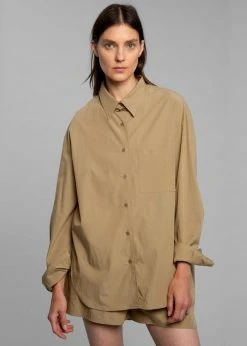 The Frankie Shop Lui Organic Cotton Shirt - Sahara