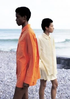 The Frankie Shop CLOTHING Lui Organic Cotton Shirt - Tangerine