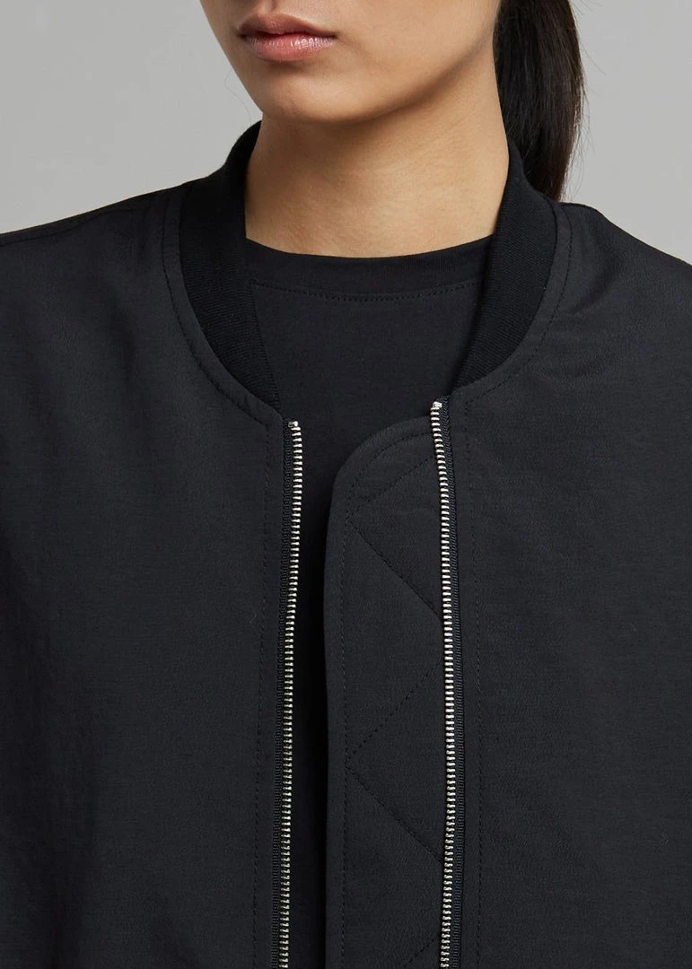 The Frankie Shop CLOTHING Lumi Bomber Jacket - Black 7 The Frankie Shop CLOTHING Lumi Bomber Jacket - Black