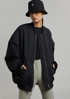 The Frankie Shop CLOTHING Lumi Bomber Jacket - Black 14 The Frankie Shop CLOTHING Lumi Bomber Jacket - Black