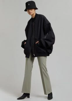 The Frankie Shop CLOTHING Lumi Bomber Jacket - Black 11 The Frankie Shop CLOTHING Lumi Bomber Jacket - Black