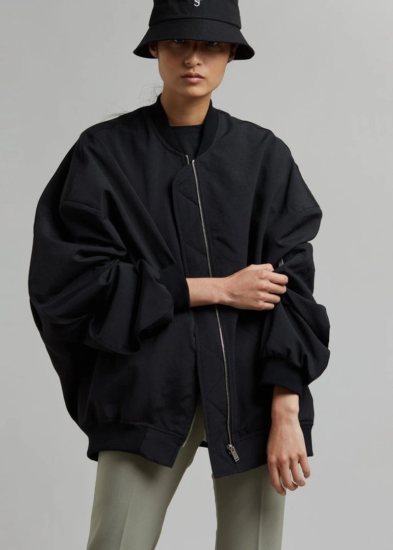 The Frankie Shop CLOTHING Lumi Bomber Jacket - Black 2 The Frankie Shop CLOTHING Lumi Bomber Jacket - Black
