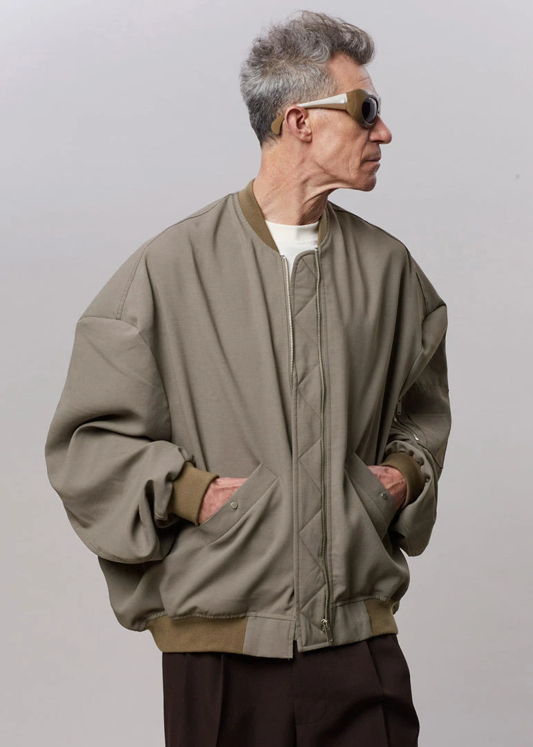 The Frankie Shop Lumi Bomber Jacket - Dark Olive 7 The Frankie Shop Lumi Bomber Jacket - Dark Olive