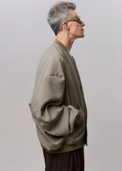 The Frankie Shop Lumi Bomber Jacket - Dark Olive 25 The Frankie Shop Lumi Bomber Jacket - Dark Olive