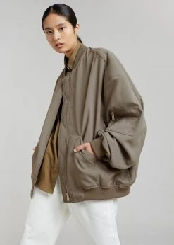 The Frankie Shop Lumi Bomber Jacket - Dark Olive 27 The Frankie Shop Lumi Bomber Jacket - Dark Olive
